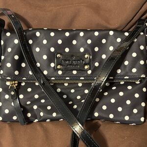Kate Spade Black and White Polka Dot Crossbody Bag